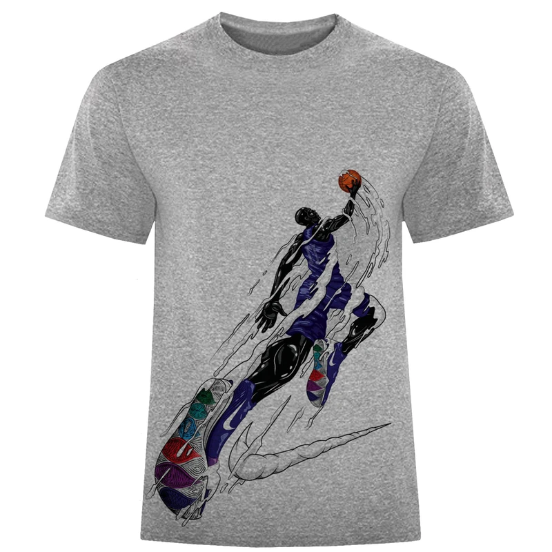 تیشرت آستین کوتاه مردانه طرح بسکتبال کد W490