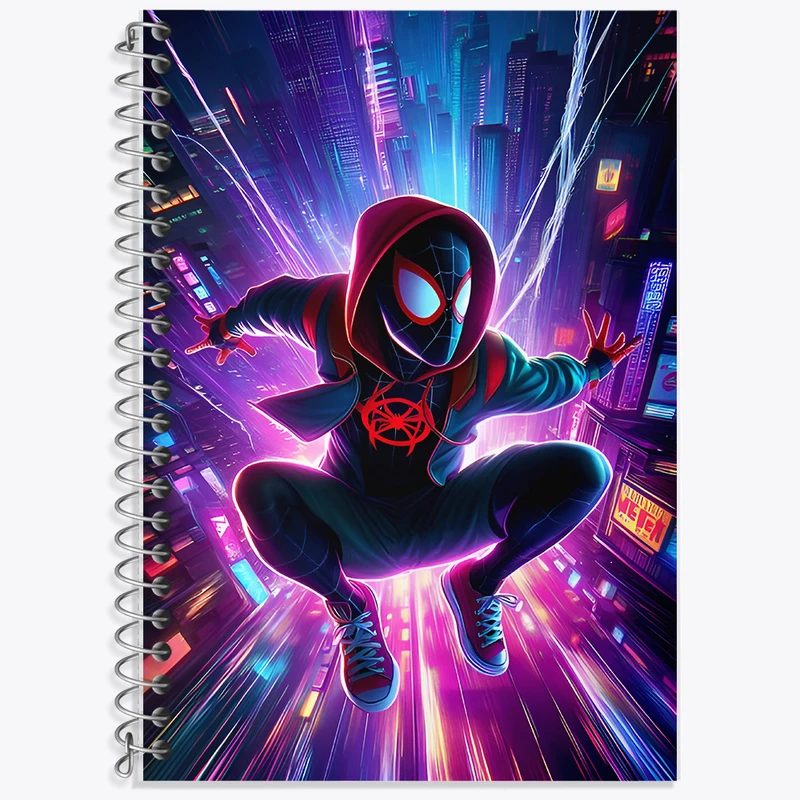 دفتر زبان 50 برگ خندالو مدل سه خط طرح مرد عنکبوتی (Spider Man) کد F8079