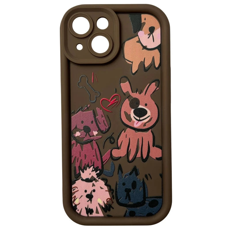 کاور مدل سولید طرح سگ های احمق کد 530 مناسب برای گوشی موبایل اپل iPhone 15 