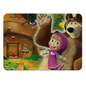 پازل 35 تکه زیگ زاگ مدل چوبی ماشا میشا کد 351003