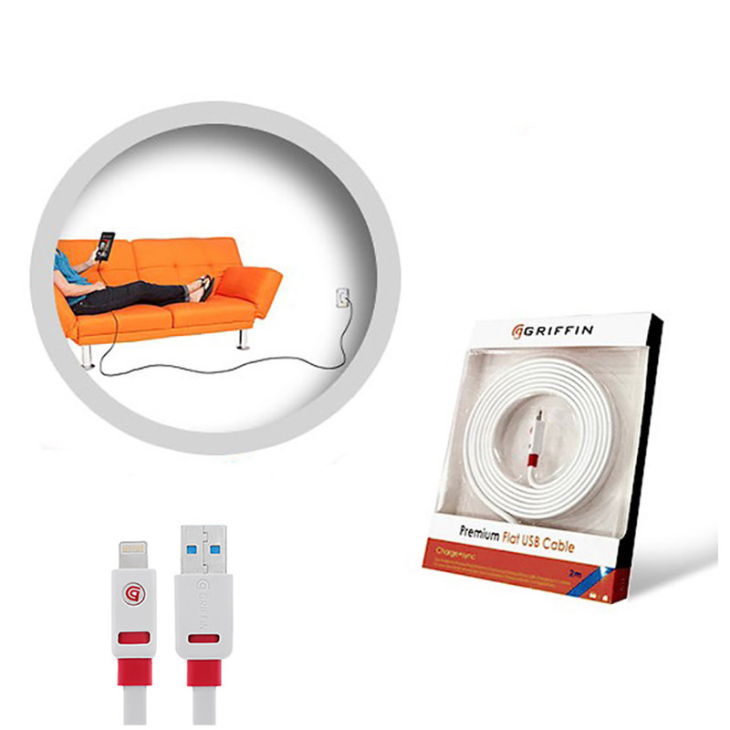 کابل تبدیل USB به لایتنینگ گریفین مدل Rb-09 طول 2 متر