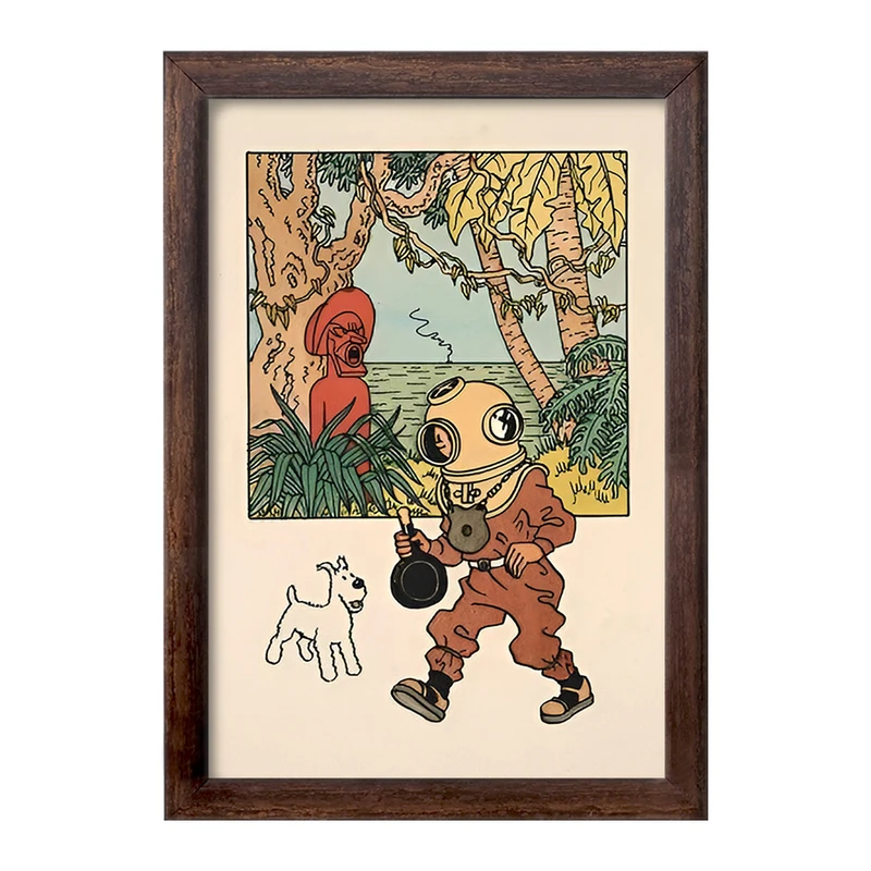 تابلو خندالو طرح تن تن (Tintin) کد F10335