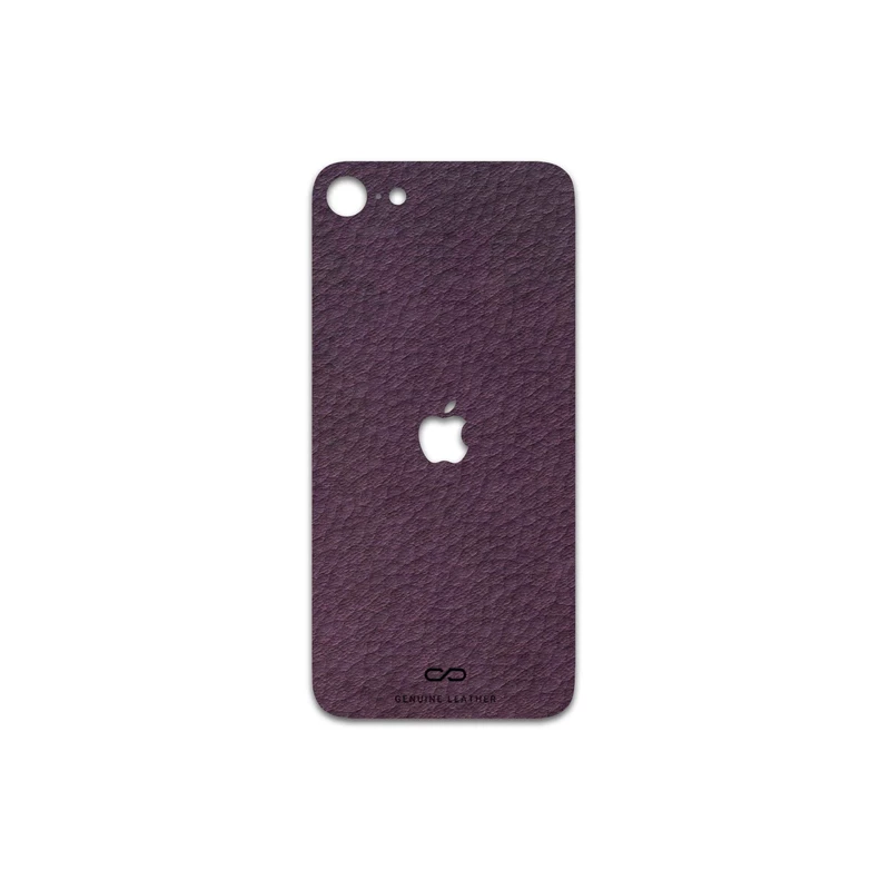 برچسب پوششی ماهوت مدل Purple-Leather مناسب برای گوشی موبایل اپل iPhone SE 2022