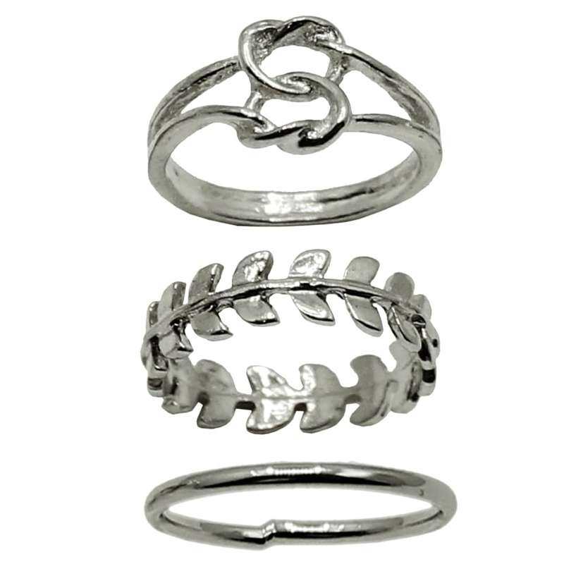 بند انگشتی زنانه کد 1298 مجموعه 3 عددی