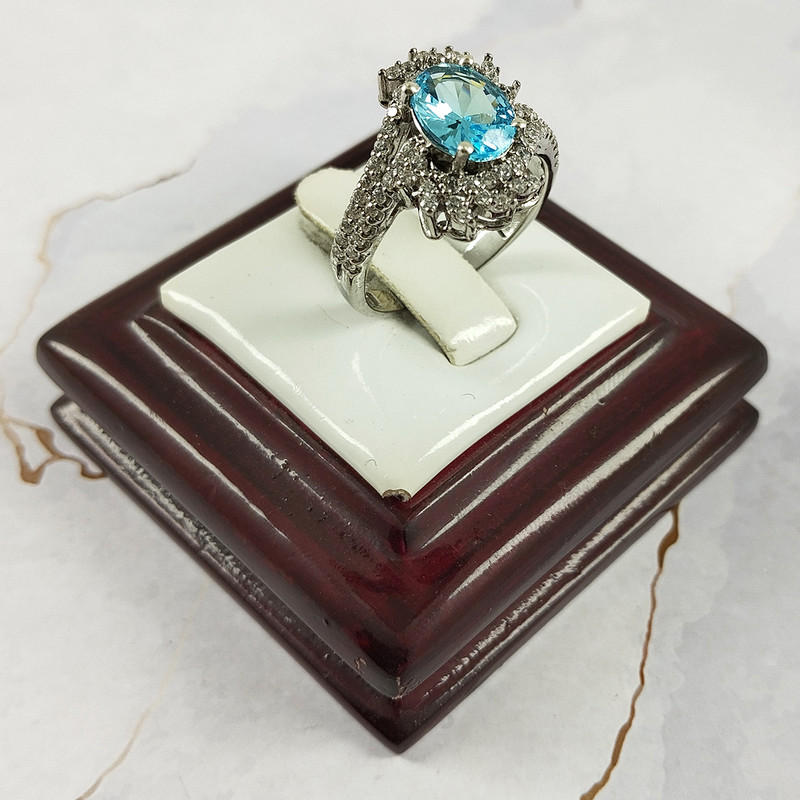 انگشتر نقره زنانه سلین کالا مدل توپاز کد 15