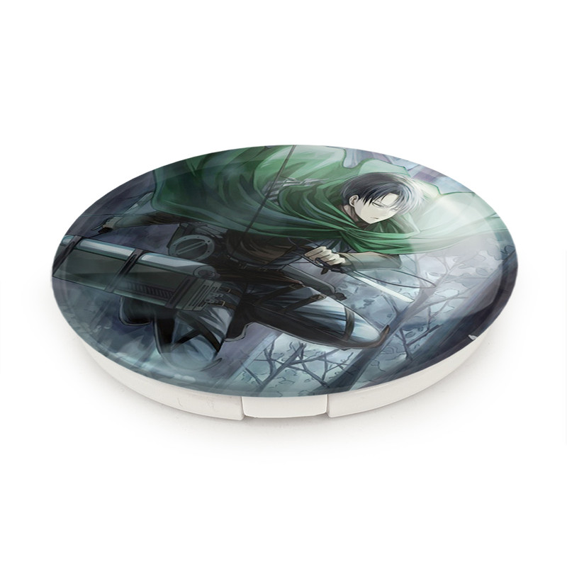 آینه جیبی خندالو طرح لیوای انیمه اتک آن تایتان Attack on Titan مدل تاشو کد 18626