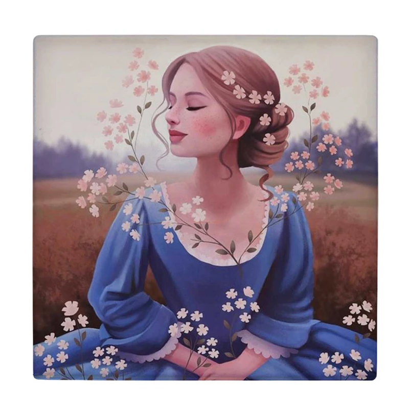 زیر لیوانی طرح پرتره یک بانو کد    4071965_2701