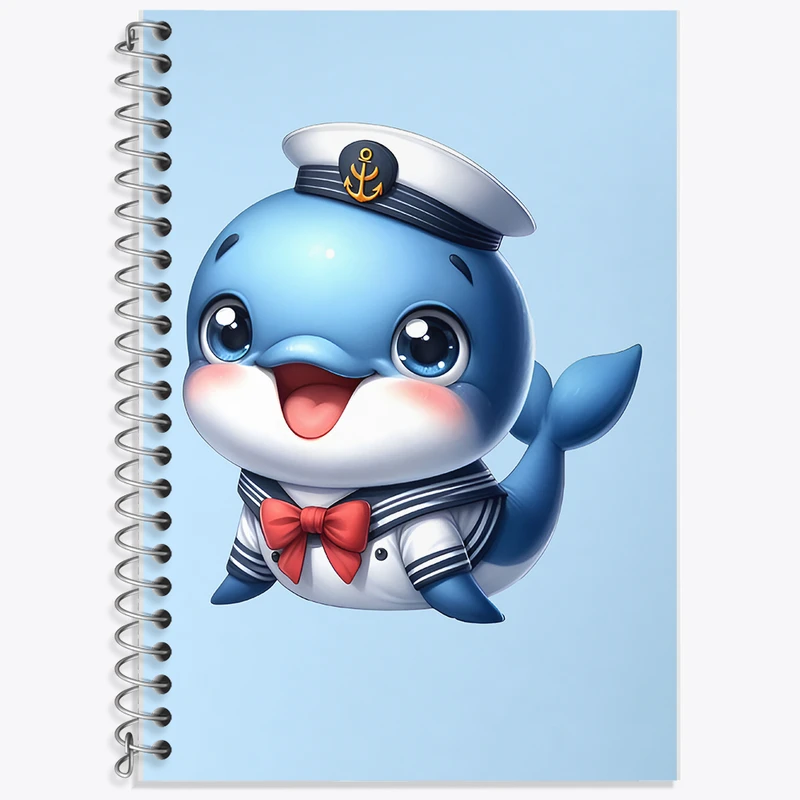 دفتر نت موسیقی 50 برگ خندالو طرح دلفین کیوت کد F7698