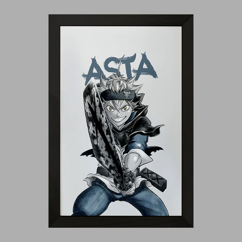 تابلو خندالو مدل آستا انیمه بلک کلاور Black Clover  کد 10253