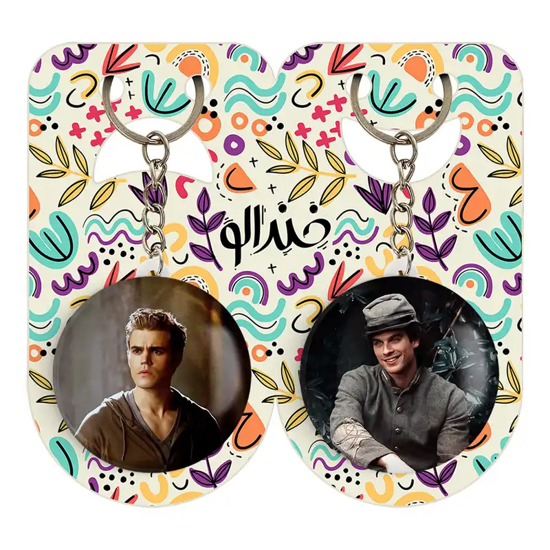 جاکلیدی خندالو مدل دیمون و استفان سالواتوره خاطرات یک خون آشام The Vampire Diaries کد 2025120249 مجموعه 2 عددی