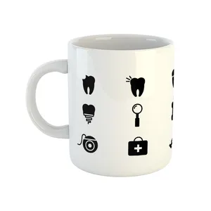 ماگ مدل دندانپزشکی طرح دندان