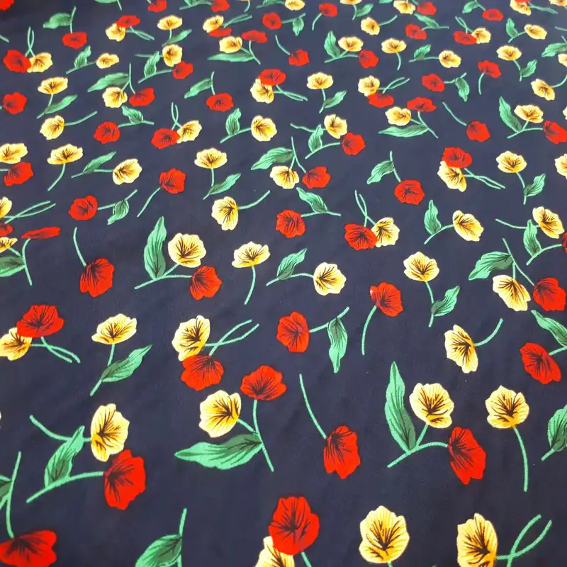 پارچه لباس مدل کدری نخی طرح گلدار