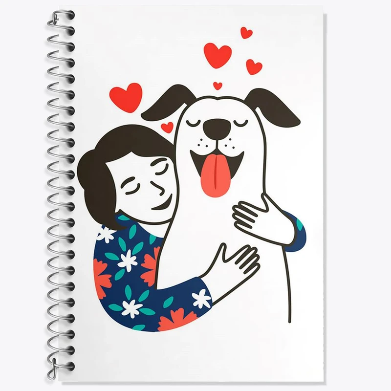 دفتر زبان 50 برگ خندالو مدل سه خط طرح حمایت از حیوانات کد 27378