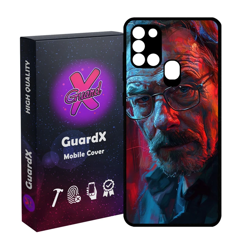 کاور گارد ایکس طرح والتر وایت مدل Glass10755 مناسب برای گوشی موبایل سامسونگ Galaxy A21s