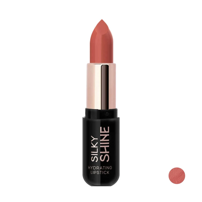 رژ لب جامد براق گلدن رز مدل Silky Shine شماره 213