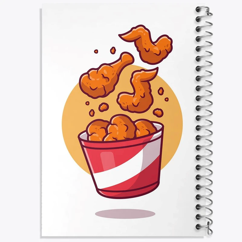 دفتر نت موسیقی 50 برگ خندالو مدل فست فود سوخاری کد 29468