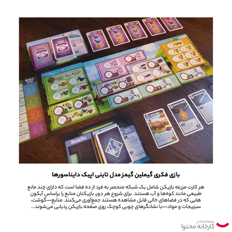 بازی فکری گیملین گیمز مدل تاینی اپیک دایناسورها