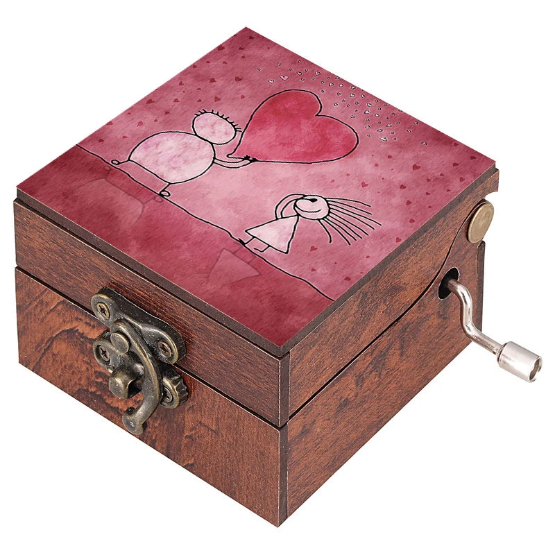 جعبه موزیکال مدل هندلی طرح قلب دوست داشتن کد 1074