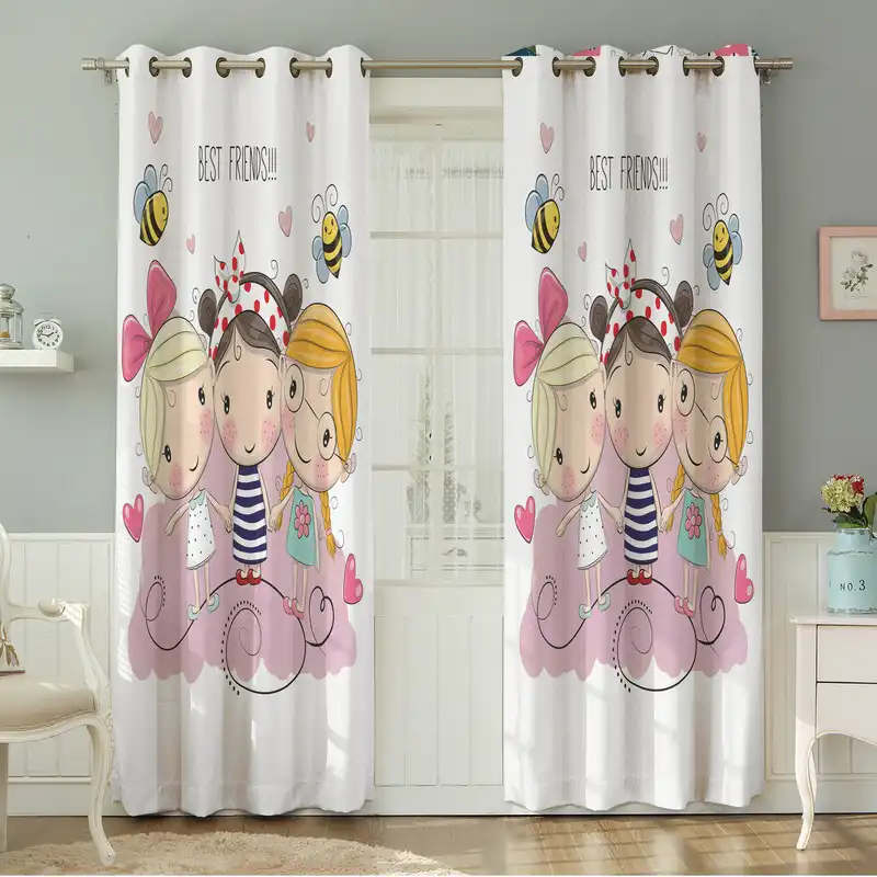 پرده نیروانا طرح کودک مدل مخمل کد 8549 سایز 140×280 سانتی متر