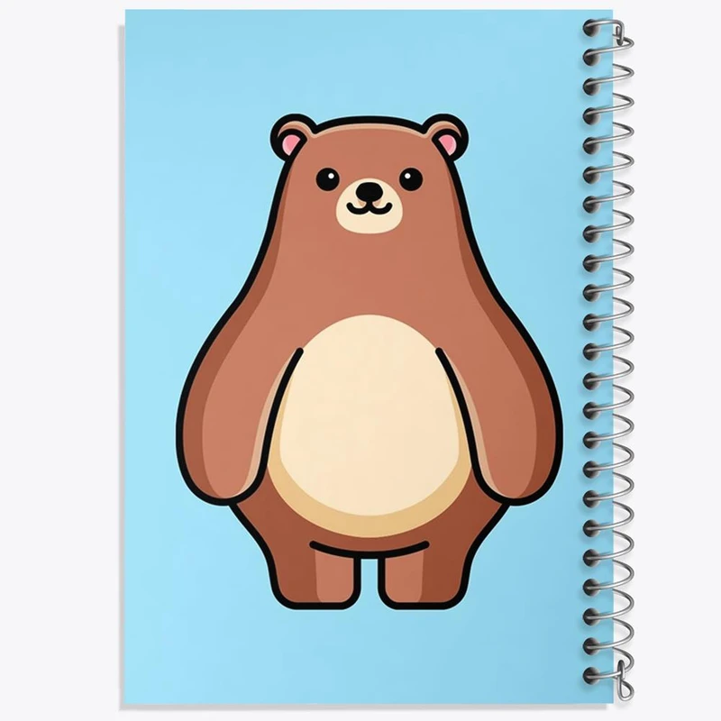 دفتر مشق 50 برگ خندالو مدل حیوانات بامزه خرس کد 28188