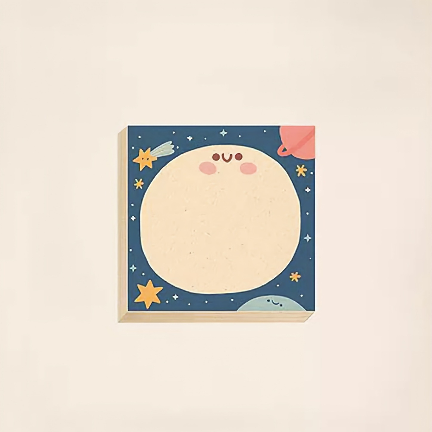 کاغذ یادداشت مریخ مدل Moon baby 1062 سایز ۹×۹ سانتیمتر