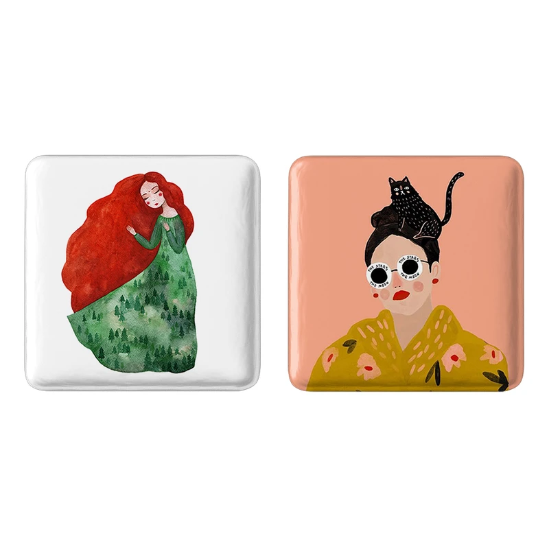 مگنت خندالو مدل دخترونه کد 16301633 مجموعه 2 عددی