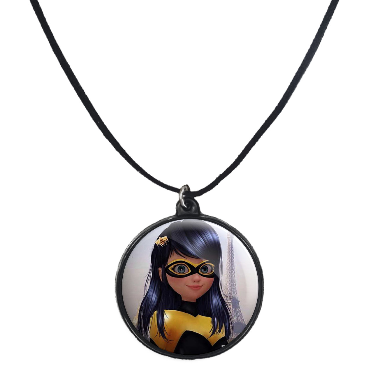 گردنبند پرمانه طرح کفشدوزکی کد pmb.7512 مدل دو طرفه