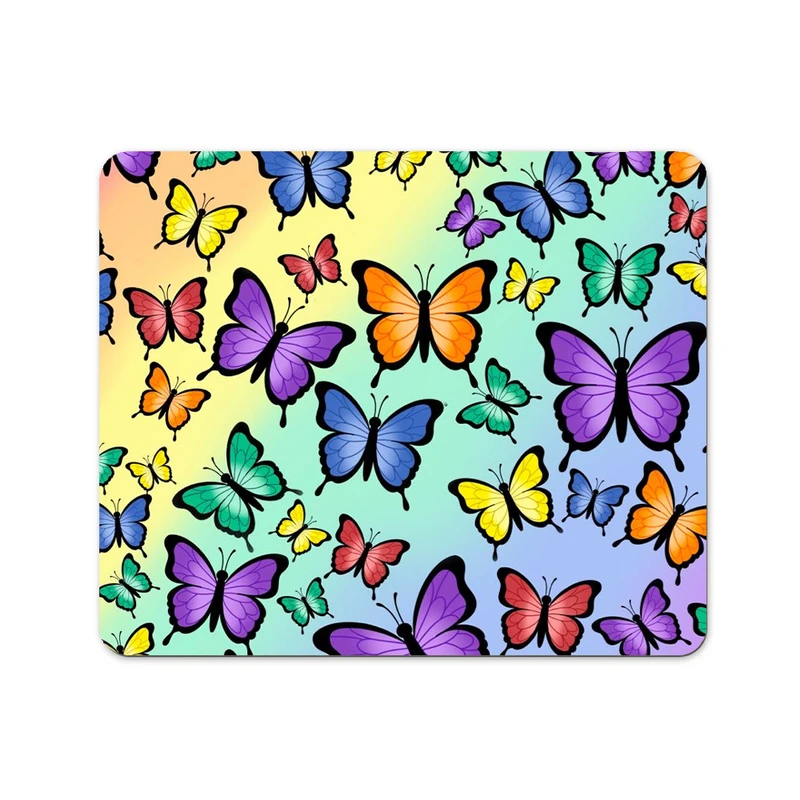 ماوس پد پاد آفرین طرح پروانه های رنگی کد 348 سایز 19*24 سانتی متر