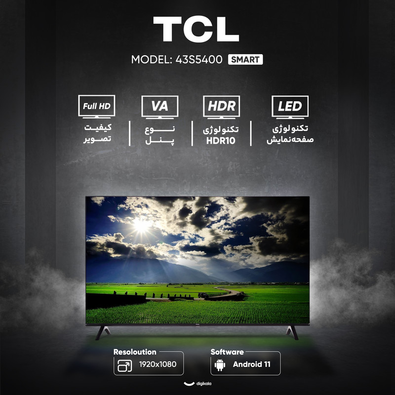 تلویزیون 43 اینچ ال ای دی هوشمند تی سی ال مدل 43S5400