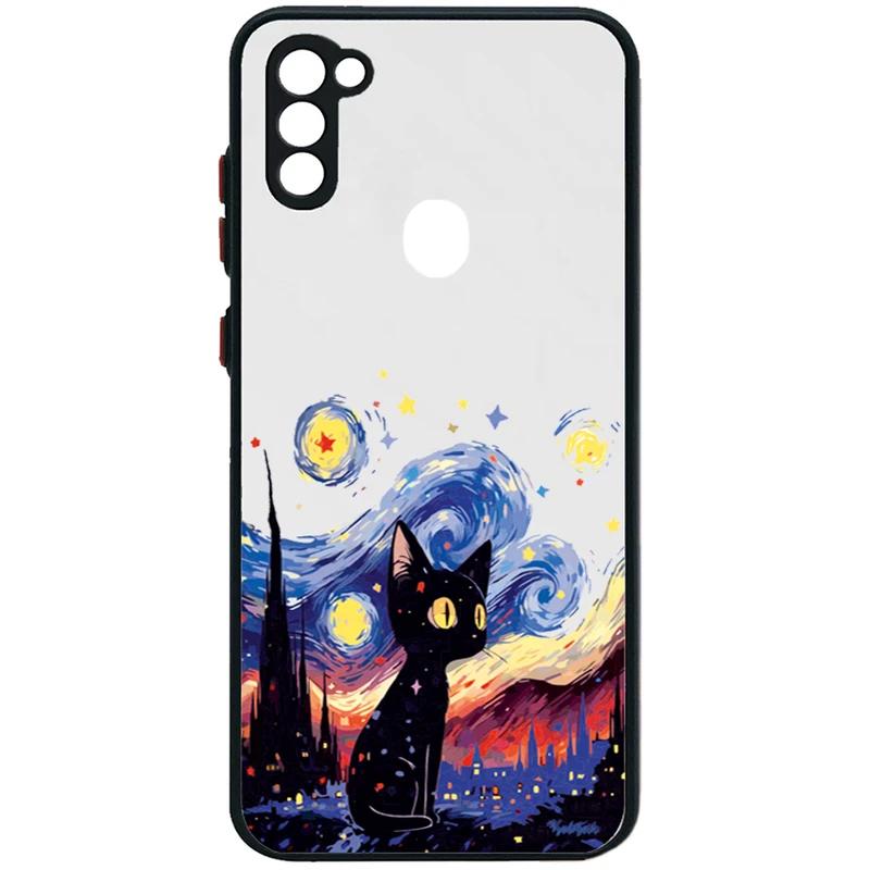 کاور طرح Black Cat  مناسب برای گوشی موبایل سامسونگ Galaxy A11