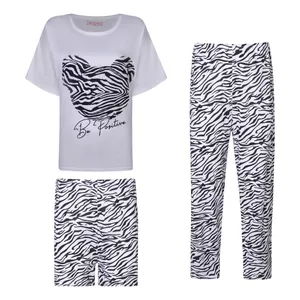 ست سه تکه لباس راحتی زنانه مدل موش گورخر