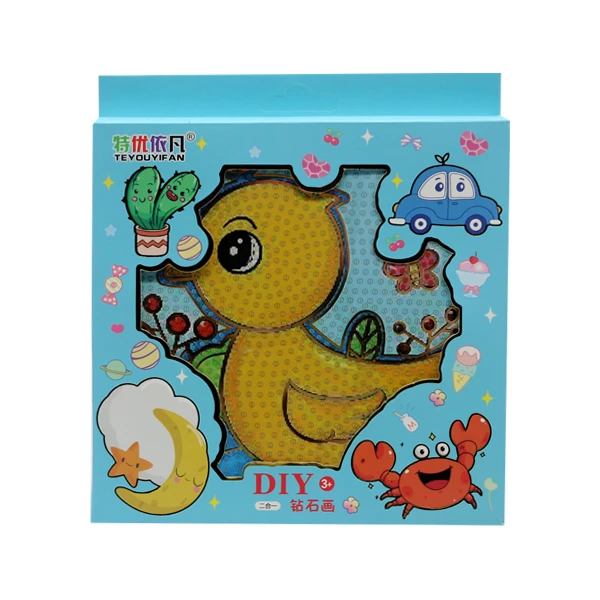 بازی آموزشی رنگ آمیزی مدل نقاشی الماسی قابدار  طرح جوجه کد ZS166