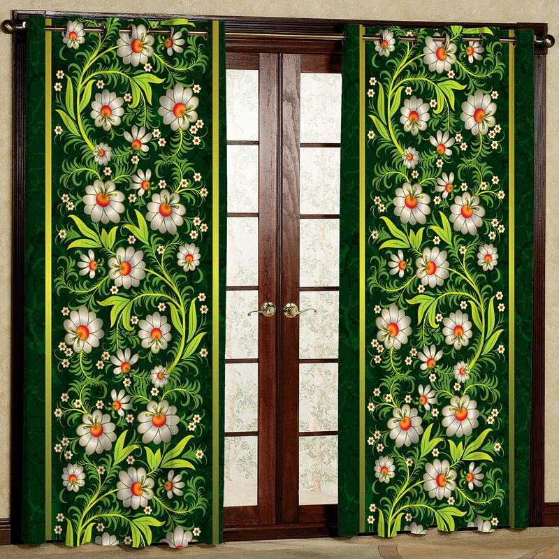 پرده مدل طرح دار مخمل پانچی کد 4256 سایز 140x200 سانتی متر