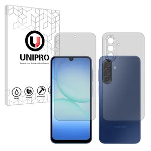 Unipro Star 5 model transparent screen protector suitable for Samsung Galaxy A17 Mobile phone along with the back protector