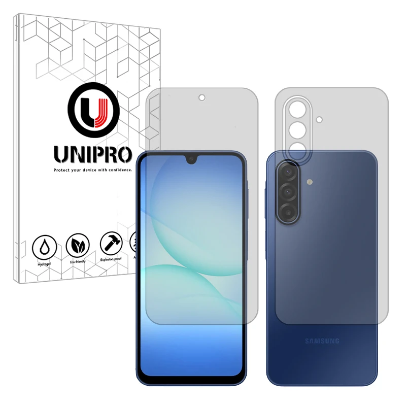 محافظ صفحه نمایش مات یونی پرو مدل Star 5 مناسب برای گوشی موبایل سامسونگ Galaxy A17 به همراه محافظ پشت گوشی