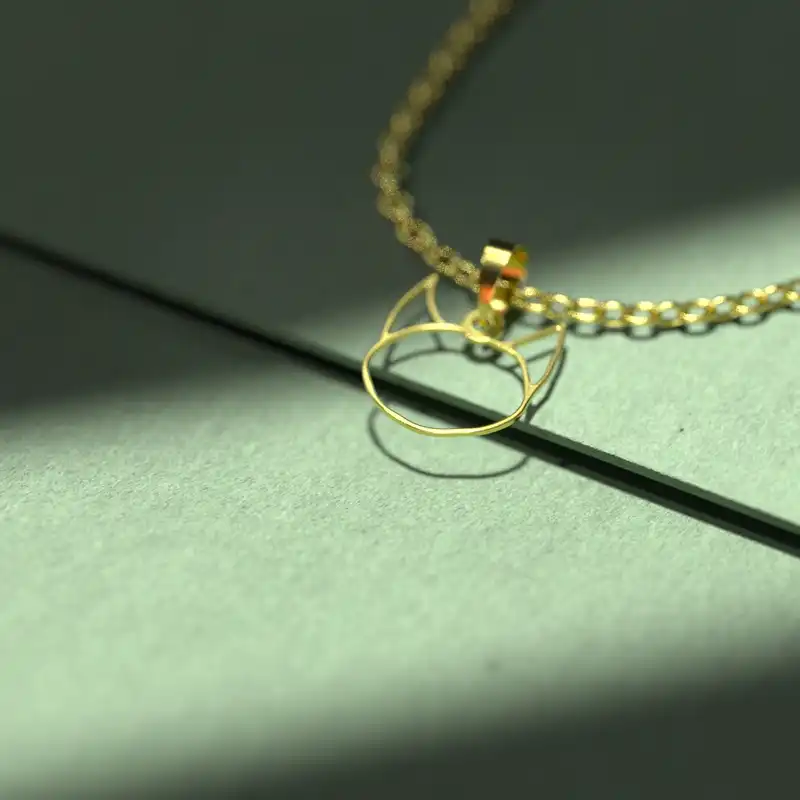 گردنبند طلا 18 عیار زنانه مدوپد مدل گربه کد B3-1-1237