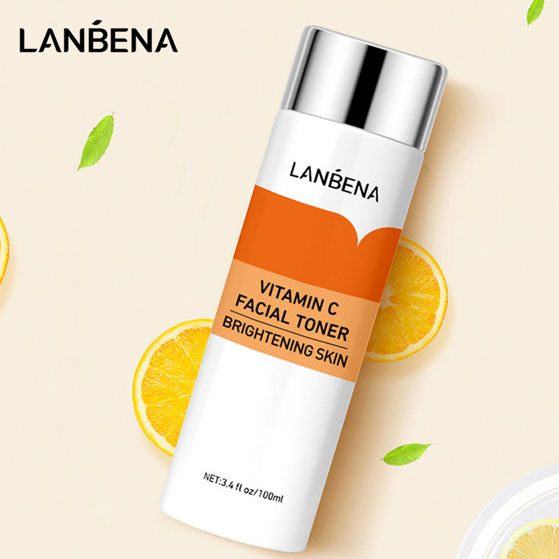 تونر پاک کننده صورت لنبنا مدل VITAMIN C حجم 100 میلی لیتر