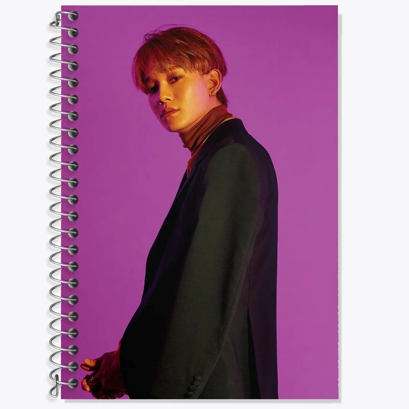 دفتر زبان 50 برگ خندالو مدل دو خط طرح چن گروه اکسو EXO کد 16806