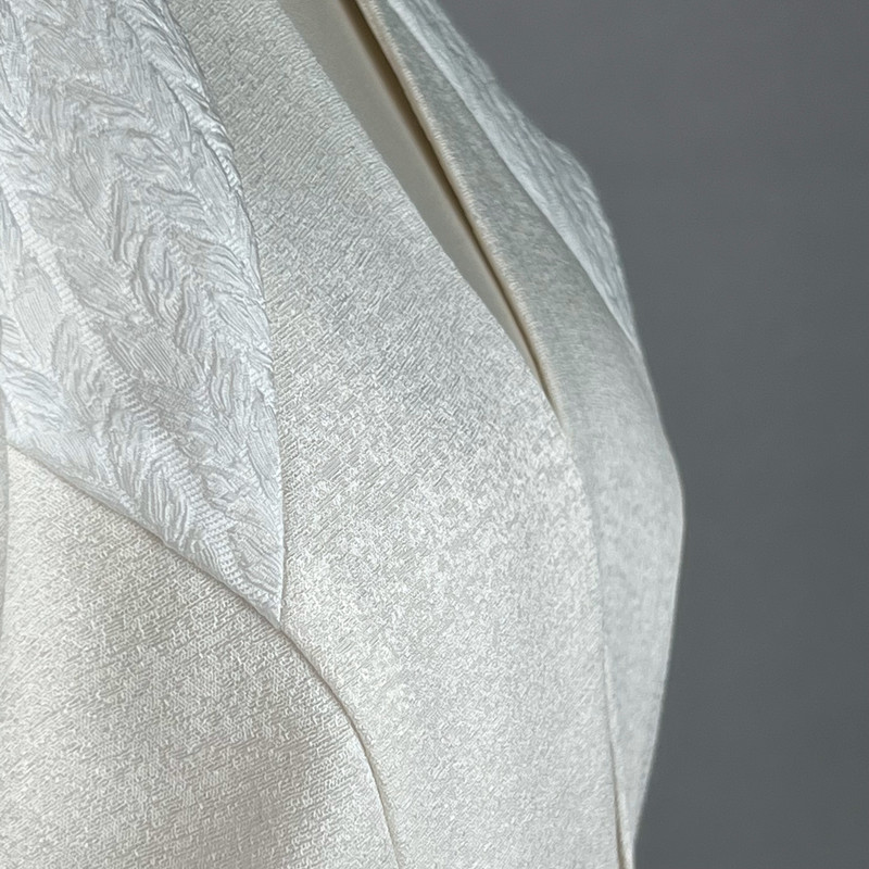 کت زنانه مدل کتان لمه کد AK1123 رنگ شیری