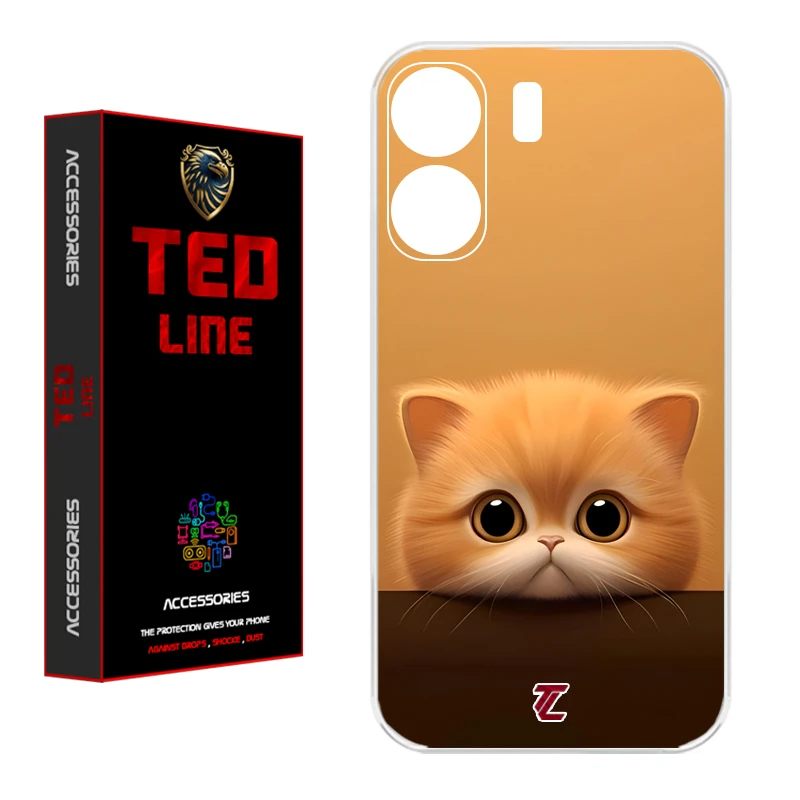 کاور تدلاین طرح گربه کد 1174 مناسب برای گوشی موبایل شیائومی Redmi 13C / Poco C65
