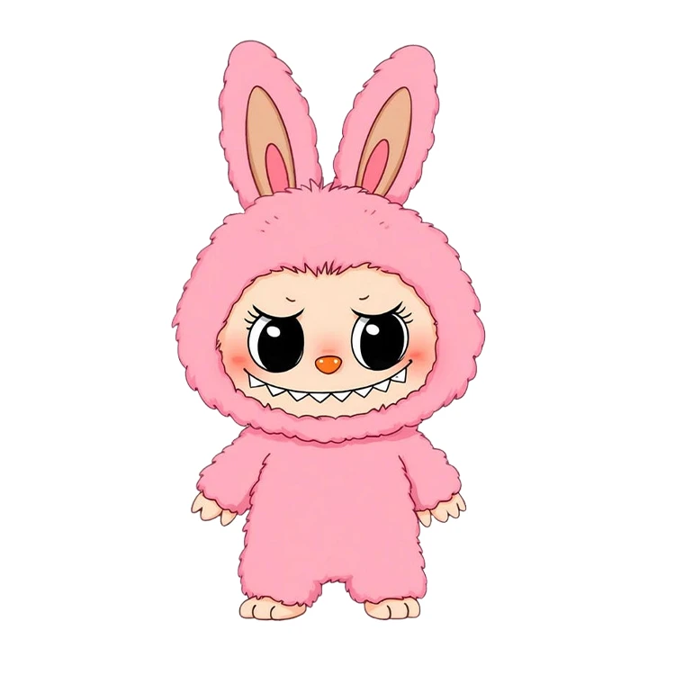 استیکر پارچه و لباس پاد آفرین مدل عروسک لبوبو کد S2122