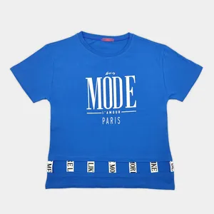 تی شرت آستین کوتاه زنانه مدل مد اسپورت رنگ آبی