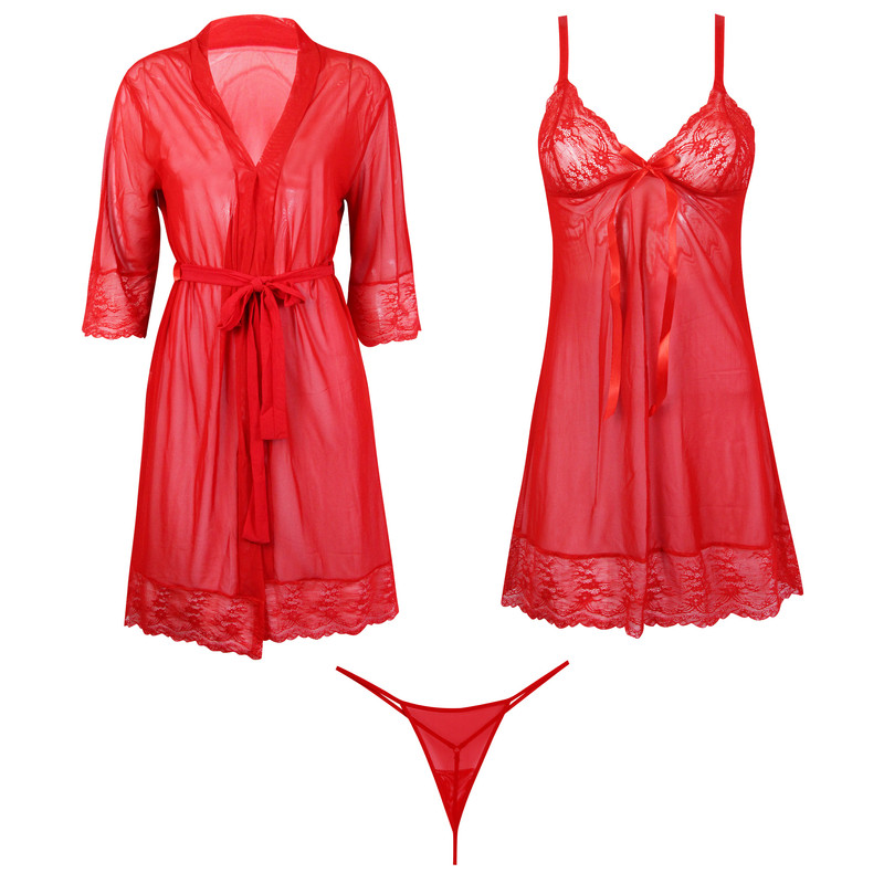 لباس خواب زنانه ماییلدا مدل ۳۶۸۵-۸۰۴ رنگ قرمز