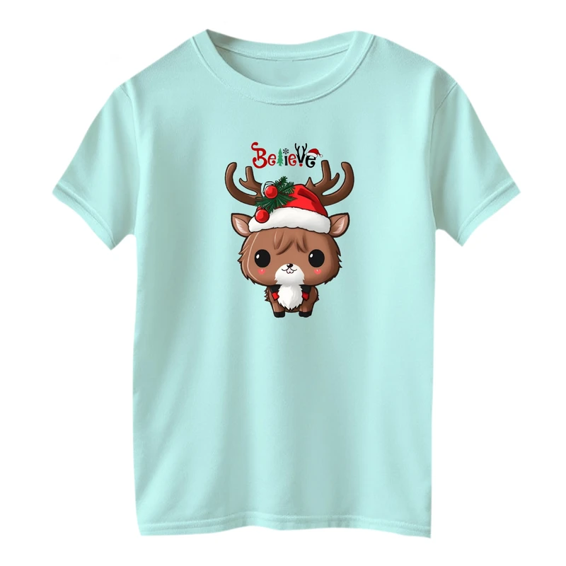 تی شرت آستین کوتاه بچگانه مدل گوزن کریسمس کد 5