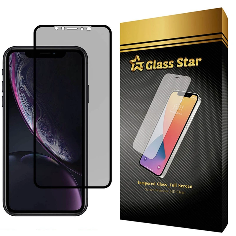  محافظ صفحه نمایش حریم شخصی گلس استار مدل PRF مناسب برای گوشی موبایل اپل iPhone XR