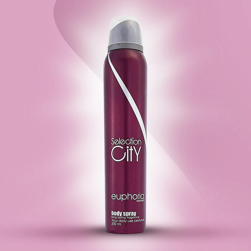 اسپری خوشبوکننده بدن زنانه سلکشن سیتی مدل euphoria women حجم 200 میلی لیتر