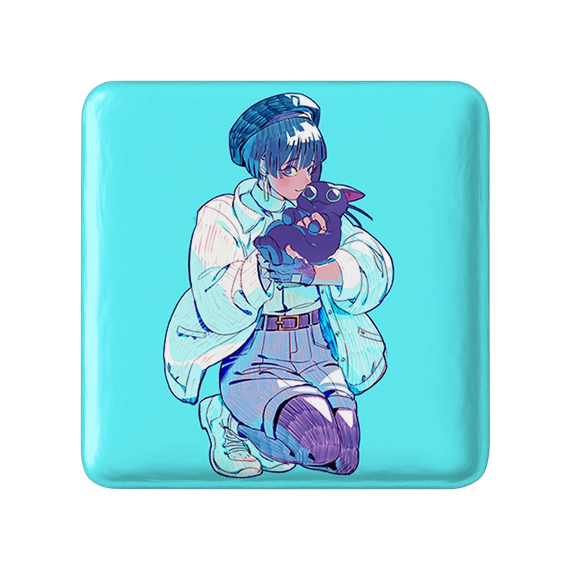 مگنت خندالو طرح ماریل و کورونکو انیمه تریگان (Trigun) مدل مربعی کد 36247