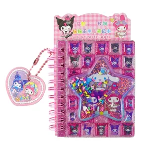 دفتر یادداشت 30 برگ مدل استیکردار طرح کرومی و ملودی کد ۰۲