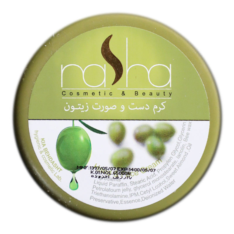 کرم مرطوب کننده ونرم کننده ناشا مدل olive حجم 125 میلی لیتر 