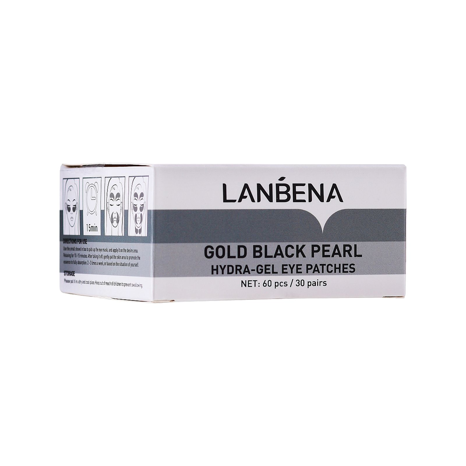 ماسک زیر چشم لنبنا مدل Gold Black Pearl وزن 90 گرم بسته 60 عددی  -  - 2
